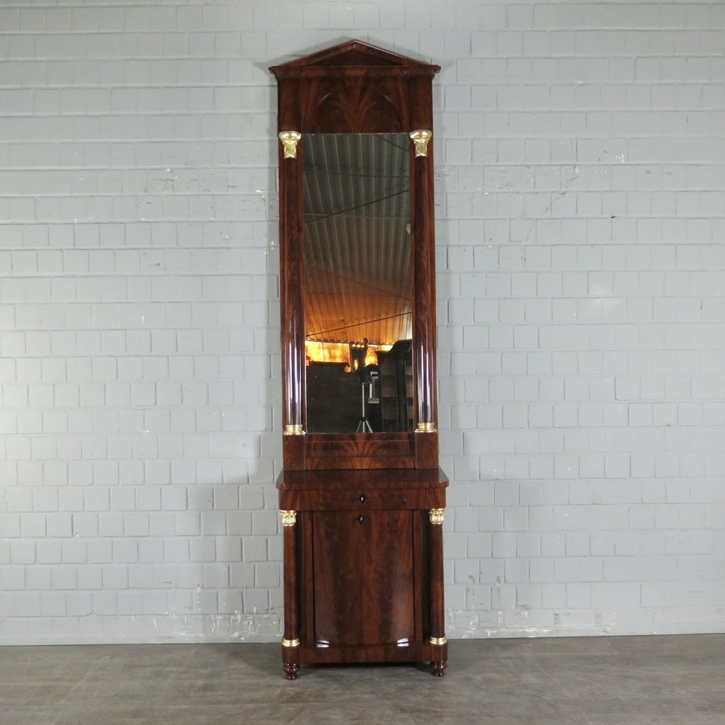Spiegel mit Konsole Biedermeier 1830 Mahagoni
