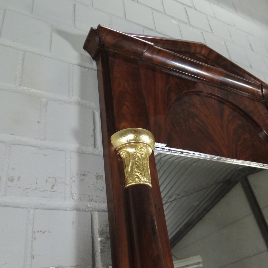 Spiegel mit Konsole Biedermeier 1830 Mahagoni