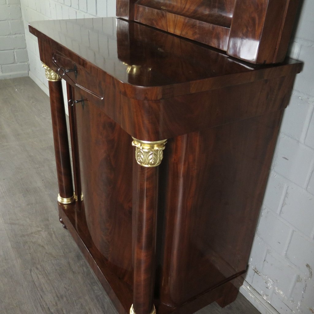 Spiegel mit Konsole Biedermeier 1830 Mahagoni
