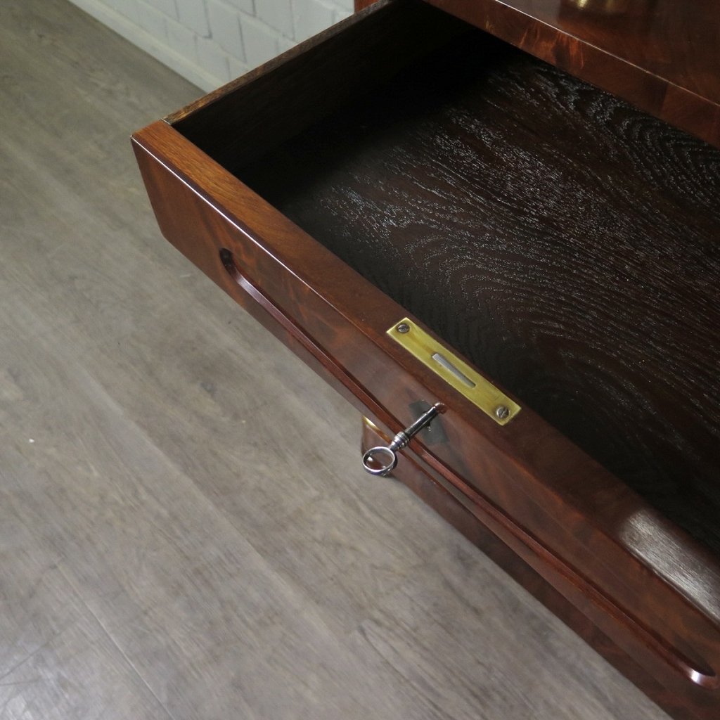 Spiegel mit Konsole Biedermeier 1830 Mahagoni