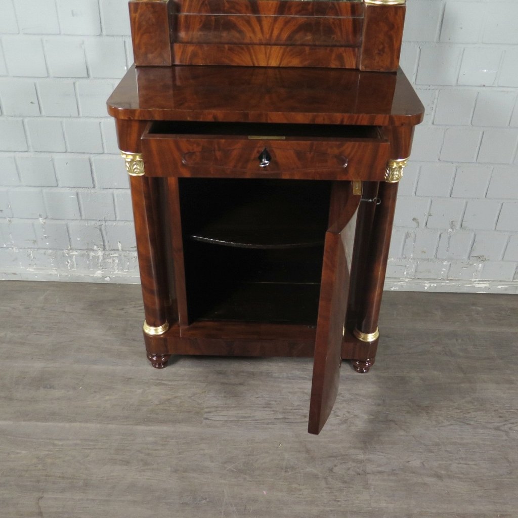 Spiegel mit Konsole Biedermeier 1830 Mahagoni