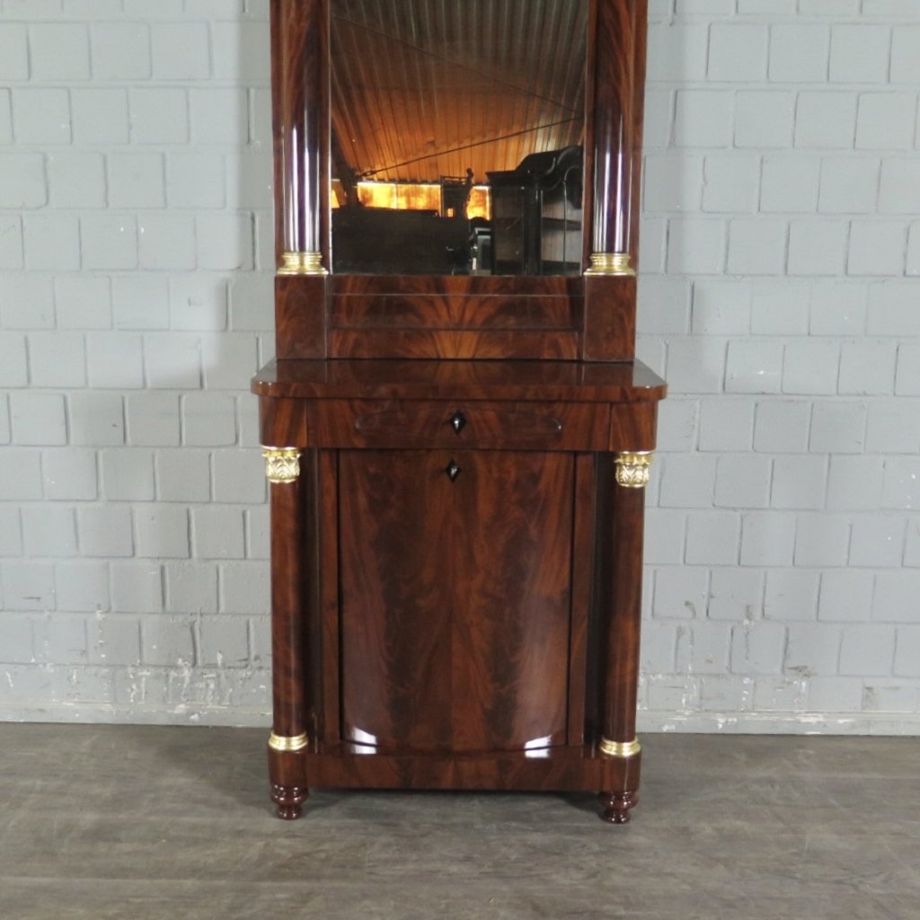 Spiegel mit Konsole Biedermeier 1830 Mahagoni