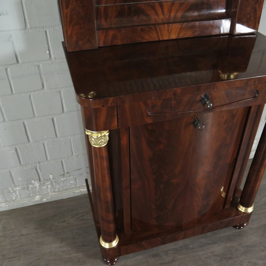 Spiegel mit Konsole Biedermeier 1830 Mahagoni