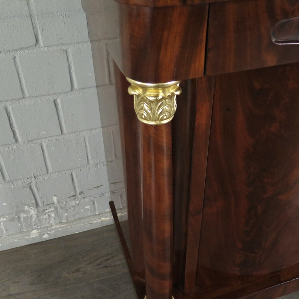 Spiegel mit Konsole Biedermeier 1830 Mahagoni