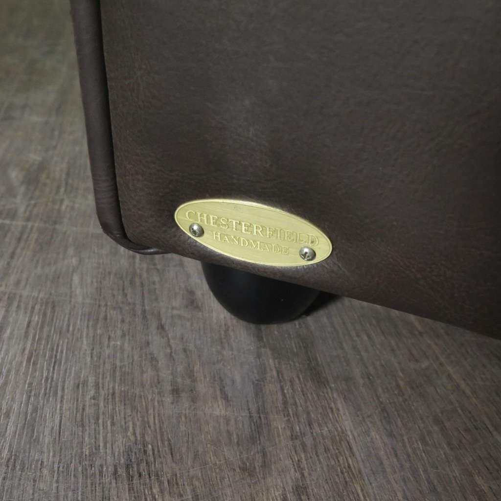 Chesterfield Couchgarnitur Leder Braun