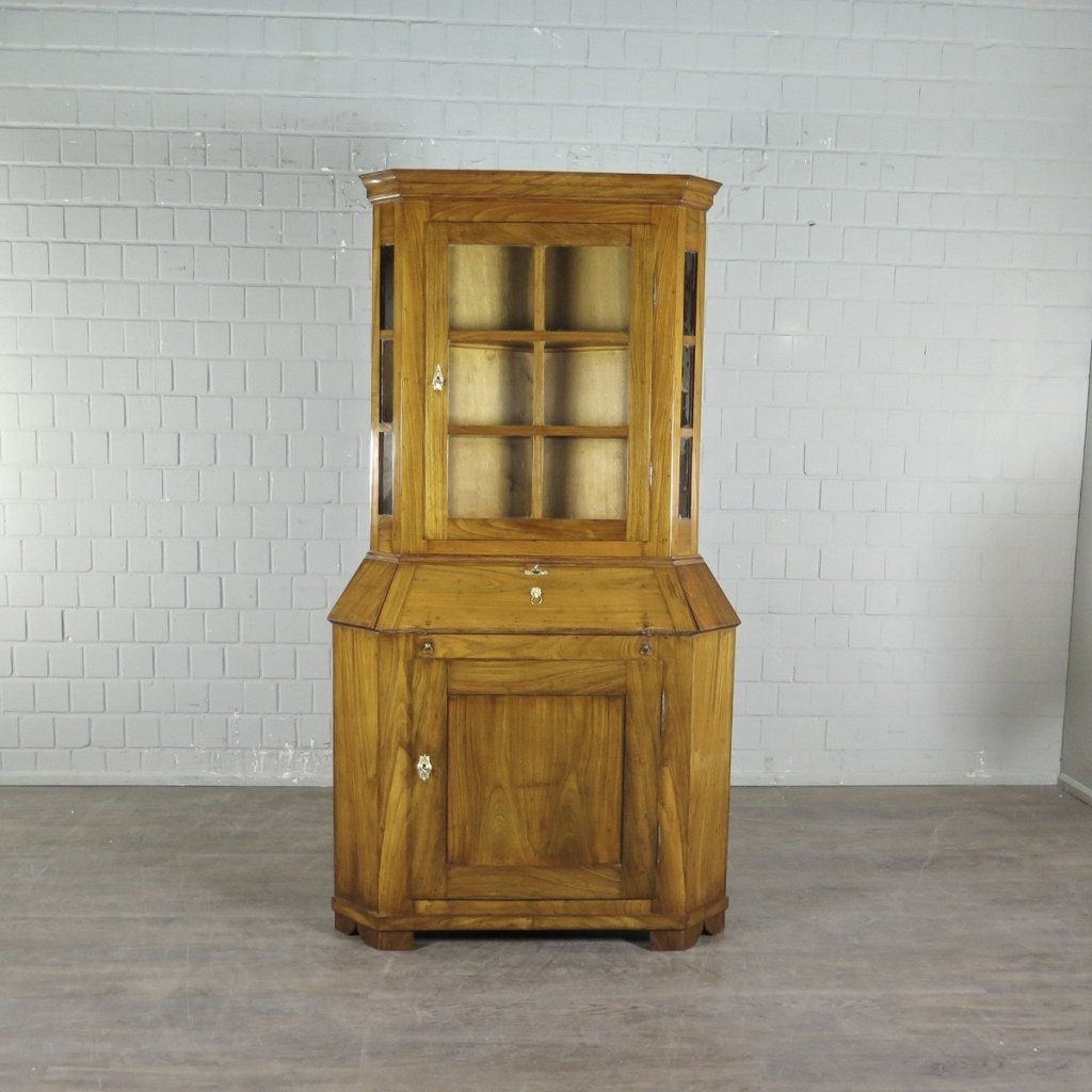 Eckschrank Sekretär Barock 1780 Kirschbaum