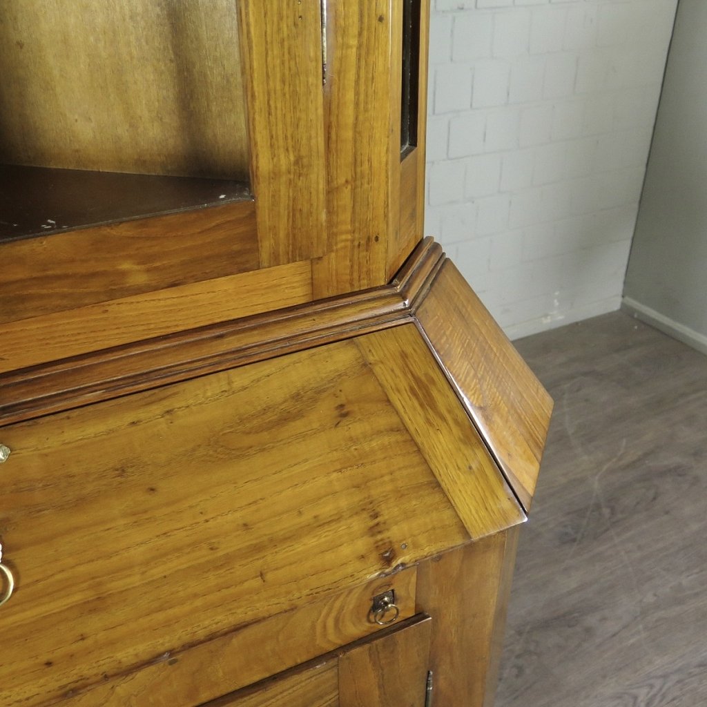 Eckschrank Sekretär Barock 1780 Kirschbaum