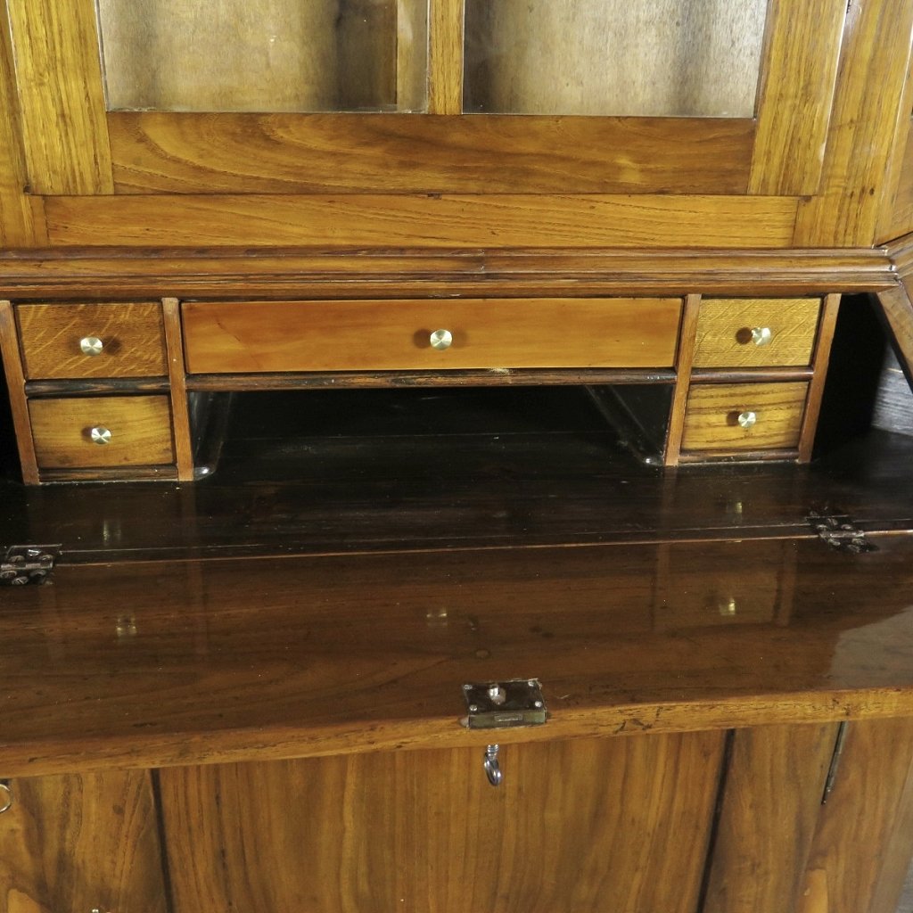 Eckschrank Sekretär Barock 1780 Kirschbaum