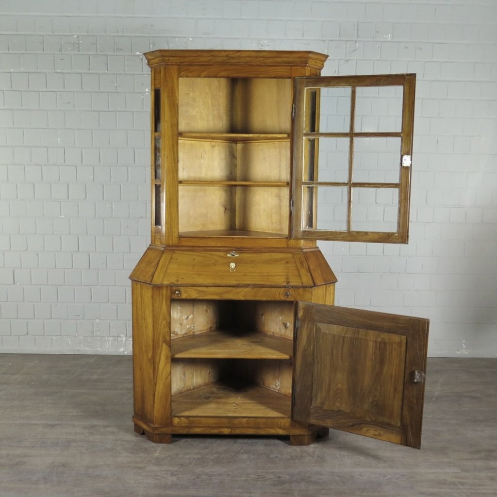 Eckschrank Sekretär Barock 1780 Kirschbaum