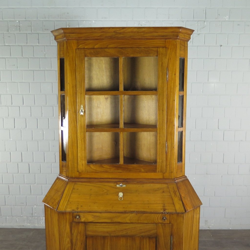 Eckschrank Sekretär Barock 1780 Kirschbaum