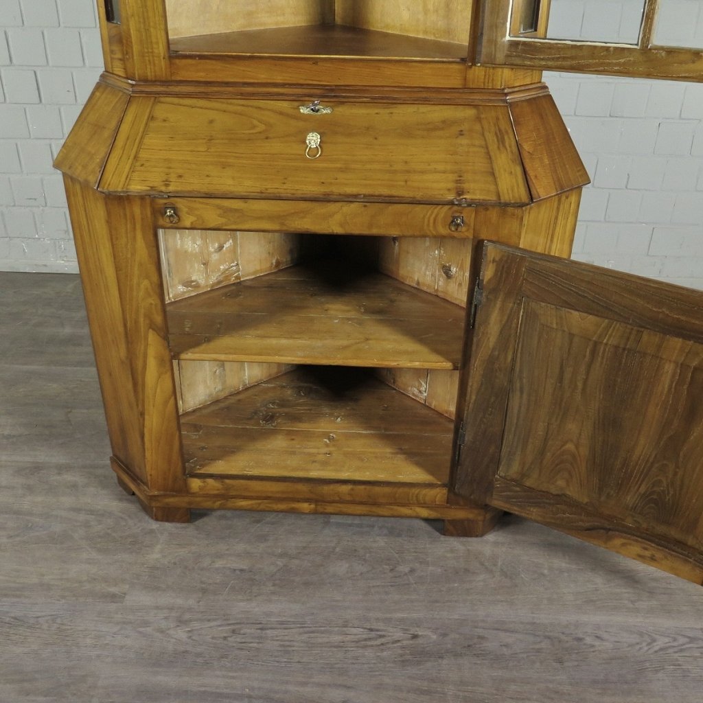 Eckschrank Sekretär Barock 1780 Kirschbaum