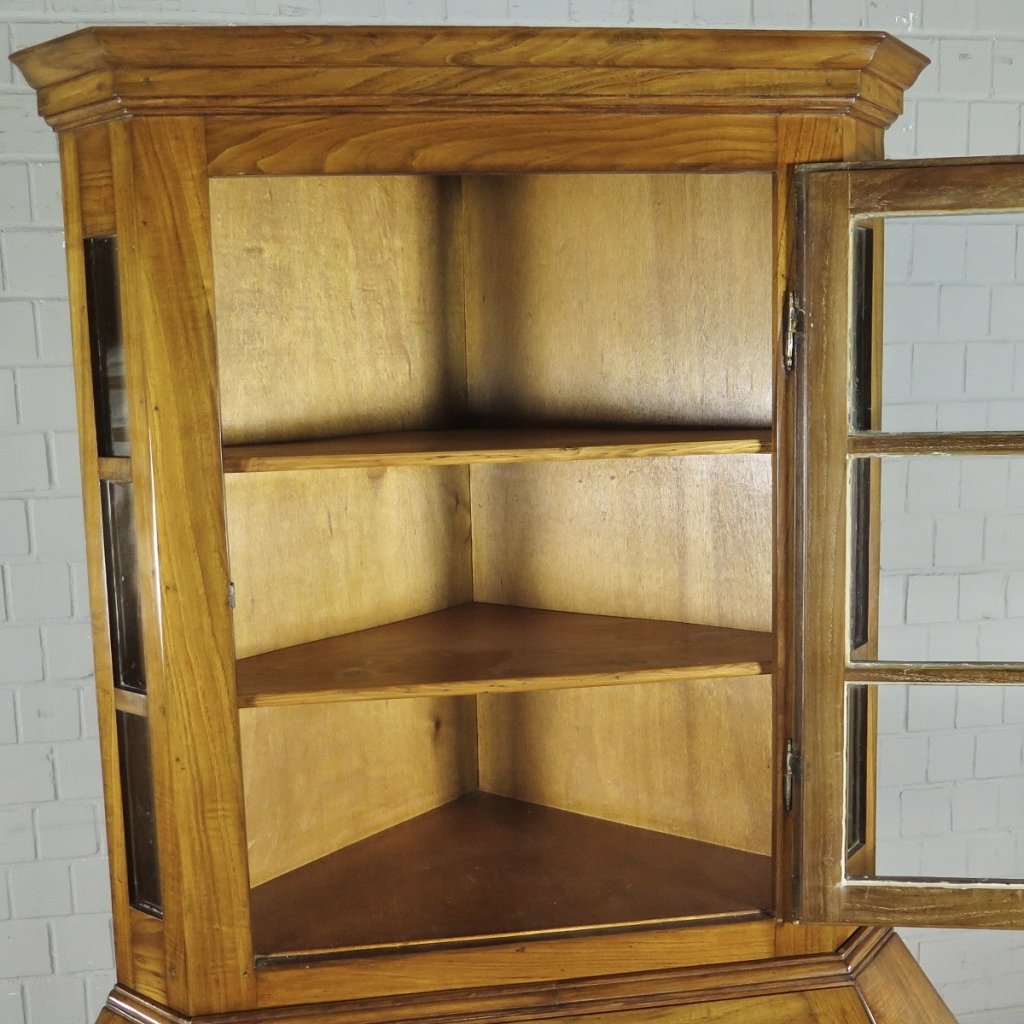 Eckschrank Sekretär Barock 1780 Kirschbaum