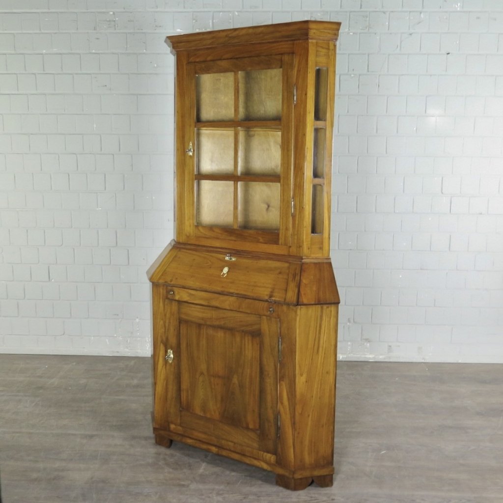 Eckschrank Sekretär Barock 1780 Kirschbaum