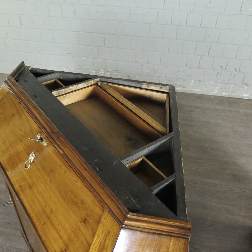 Eckschrank Sekretär Barock 1780 Kirschbaum