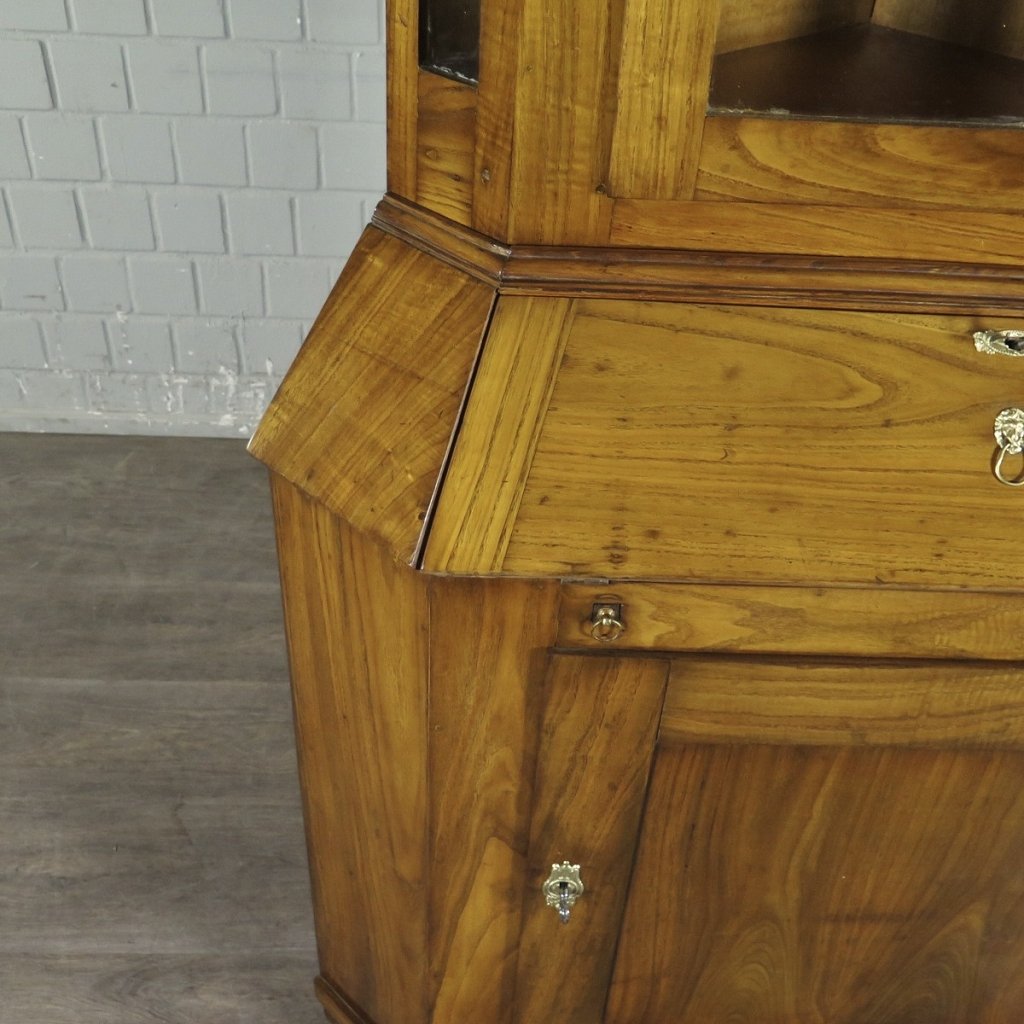 Eckschrank Sekretär Barock 1780 Kirschbaum