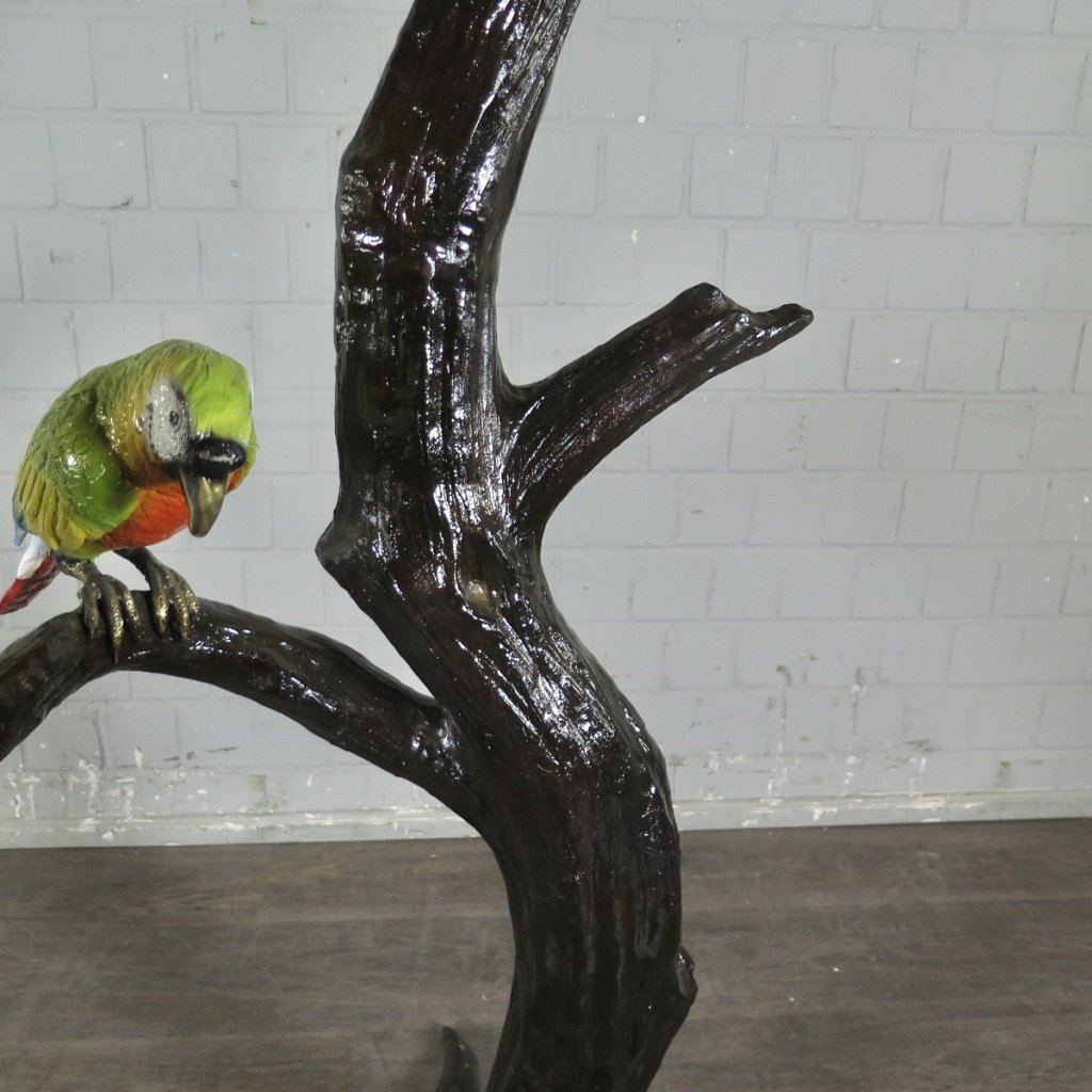 Skulptur Dekoration Ara Papageien Bronze 2,03 m