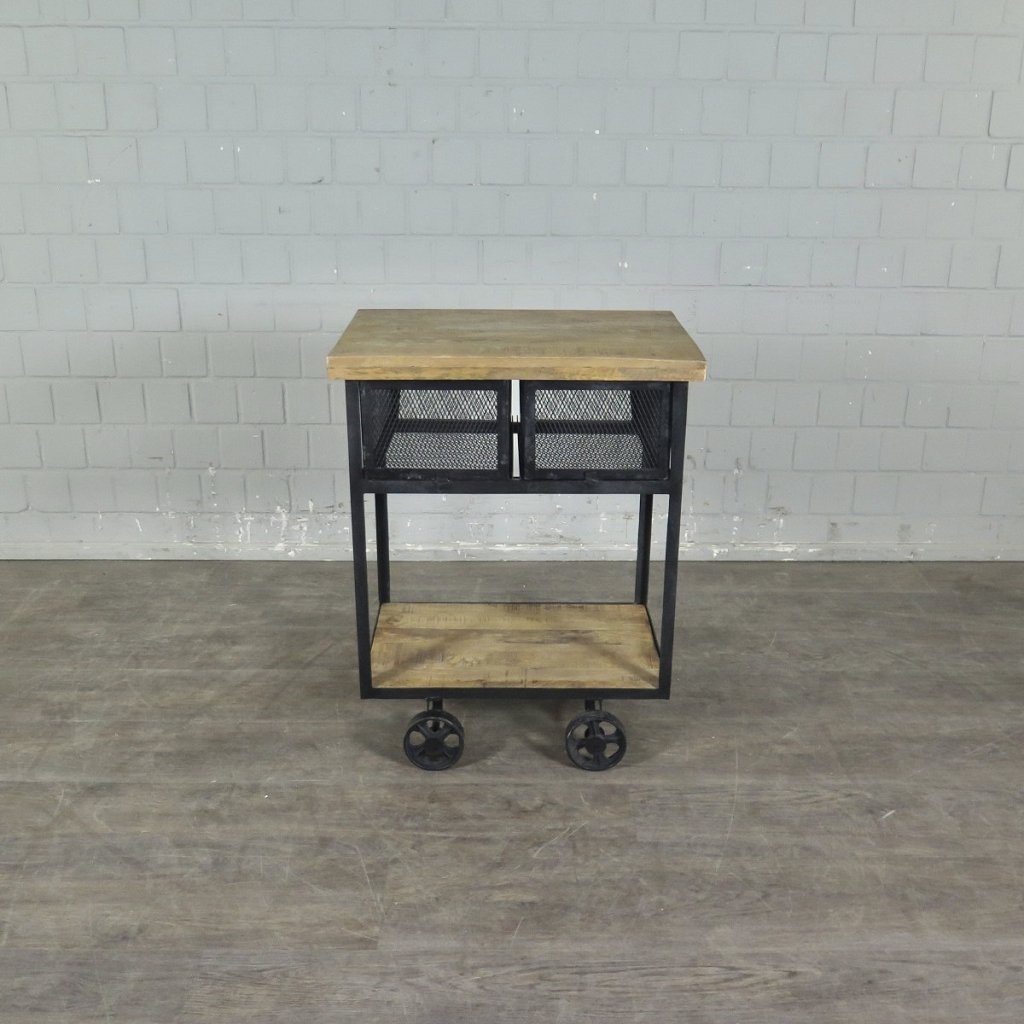 Servierwagen Bürotisch Wandtisch Mangoholz 0,65 m