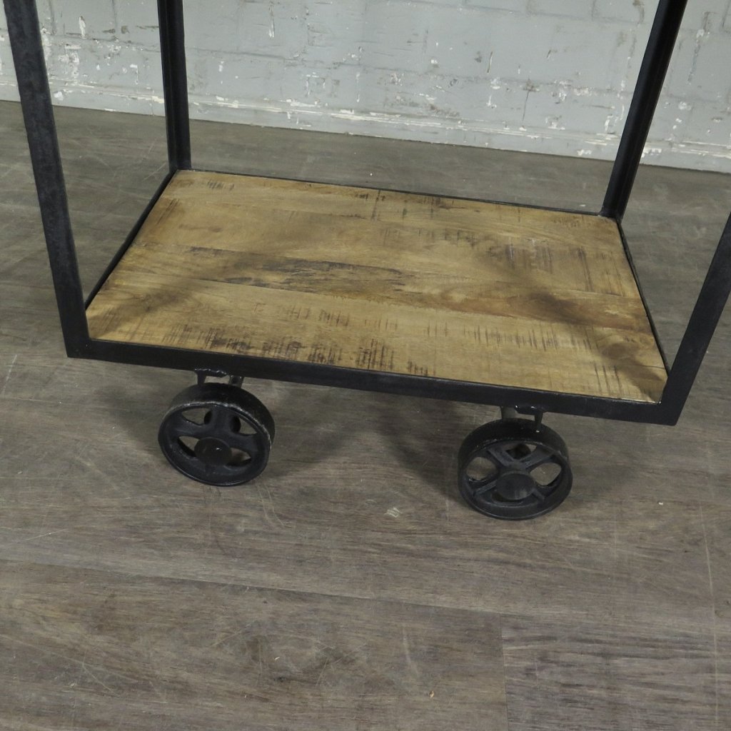 Servierwagen Bürotisch Wandtisch Mangoholz 0,65 m