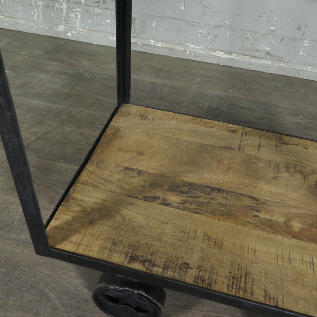 Servierwagen Bürotisch Wandtisch Mangoholz 0,65 m
