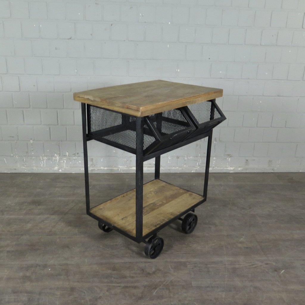 Servierwagen Bürotisch Wandtisch Mangoholz 0,65 m
