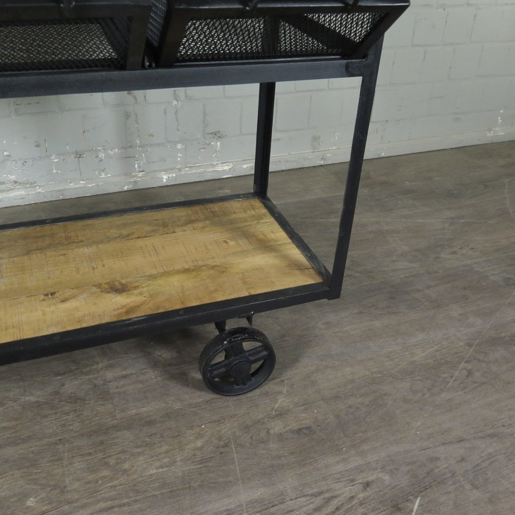 Servierwagen Bürotisch Wandtisch Mangoholz 1,05 m