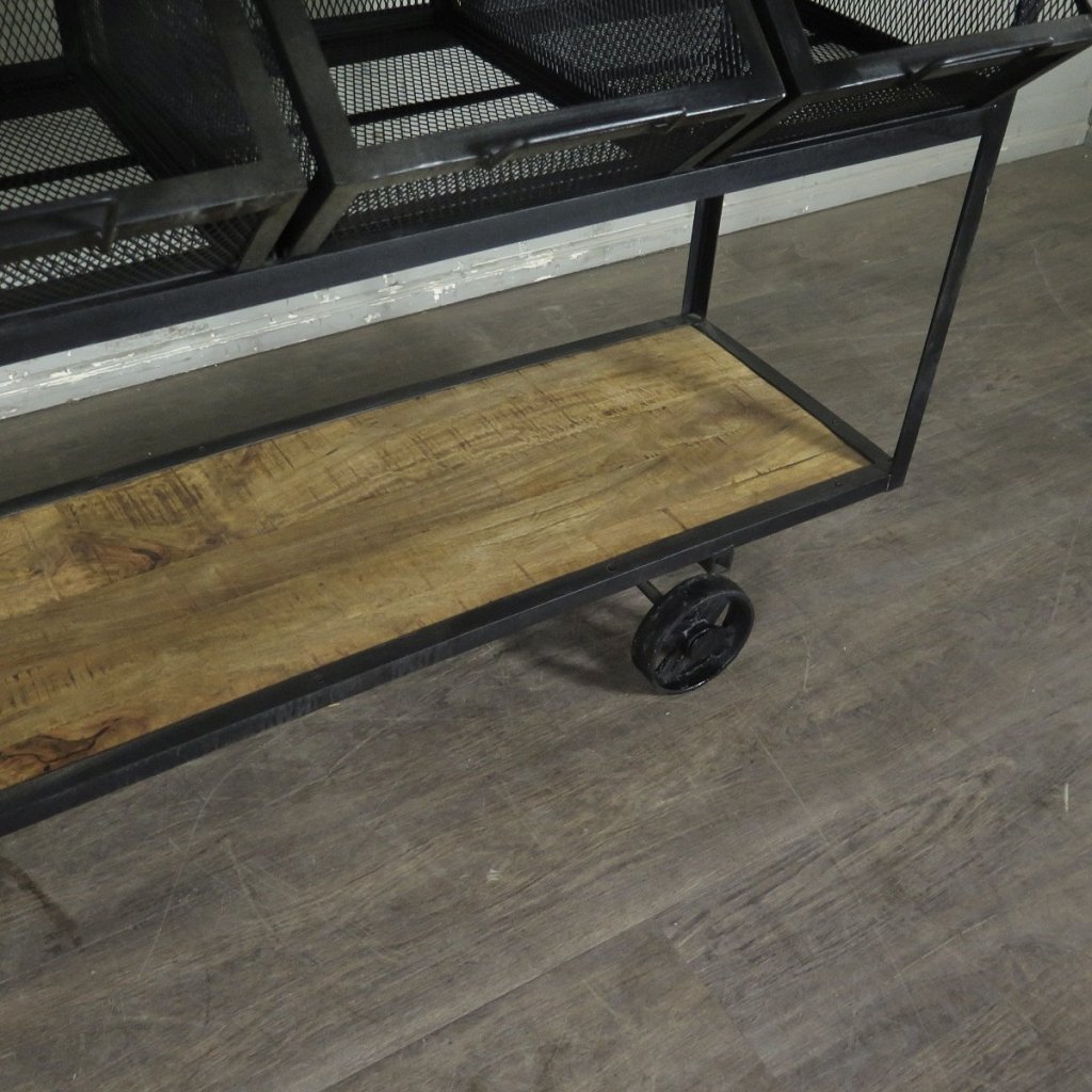 Servierwagen Bürotisch Wandtisch Mangoholz 1,50 m