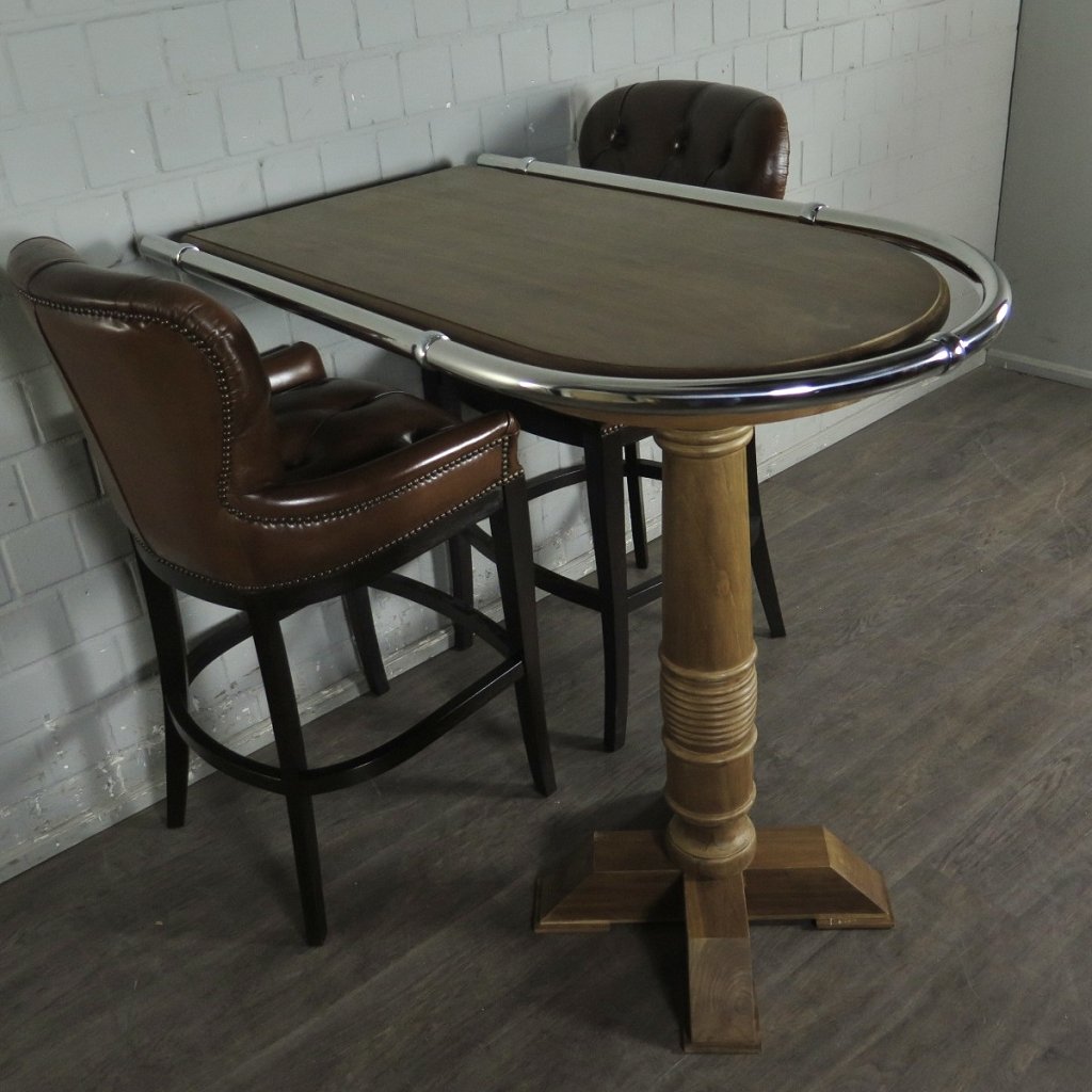 Wand-Stehtisch Bartisch Teakholz 1,28 m
