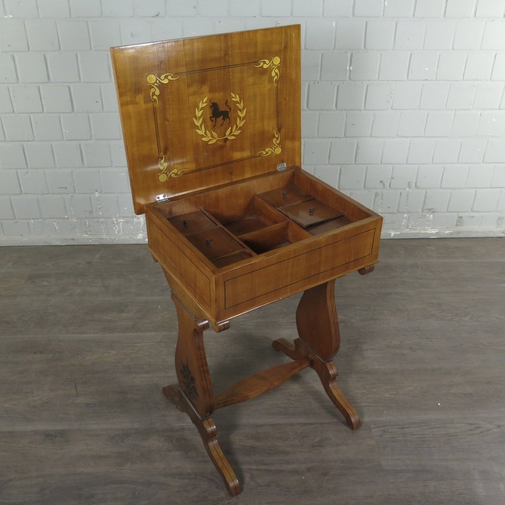 Nähtisch Biedermeier 1840 Kirschbaum