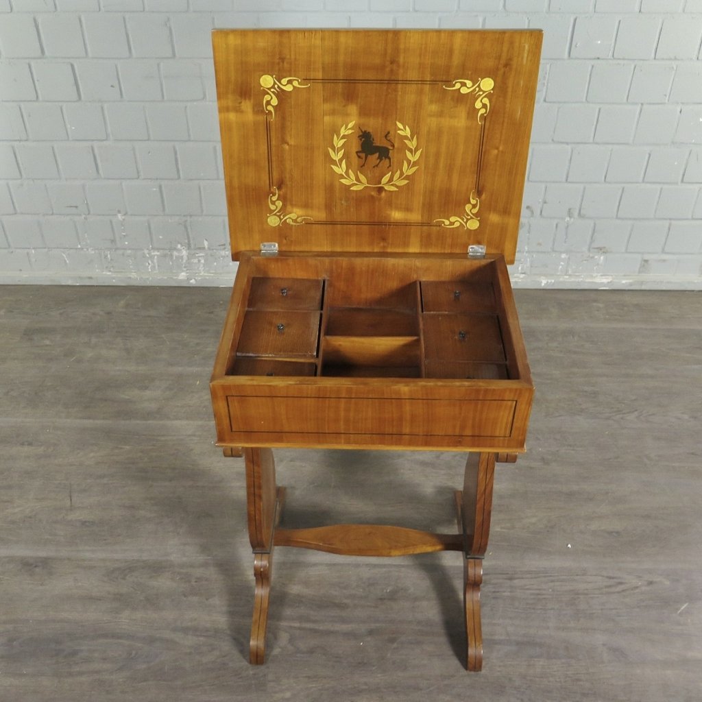 Nähtisch Biedermeier 1840 Kirschbaum