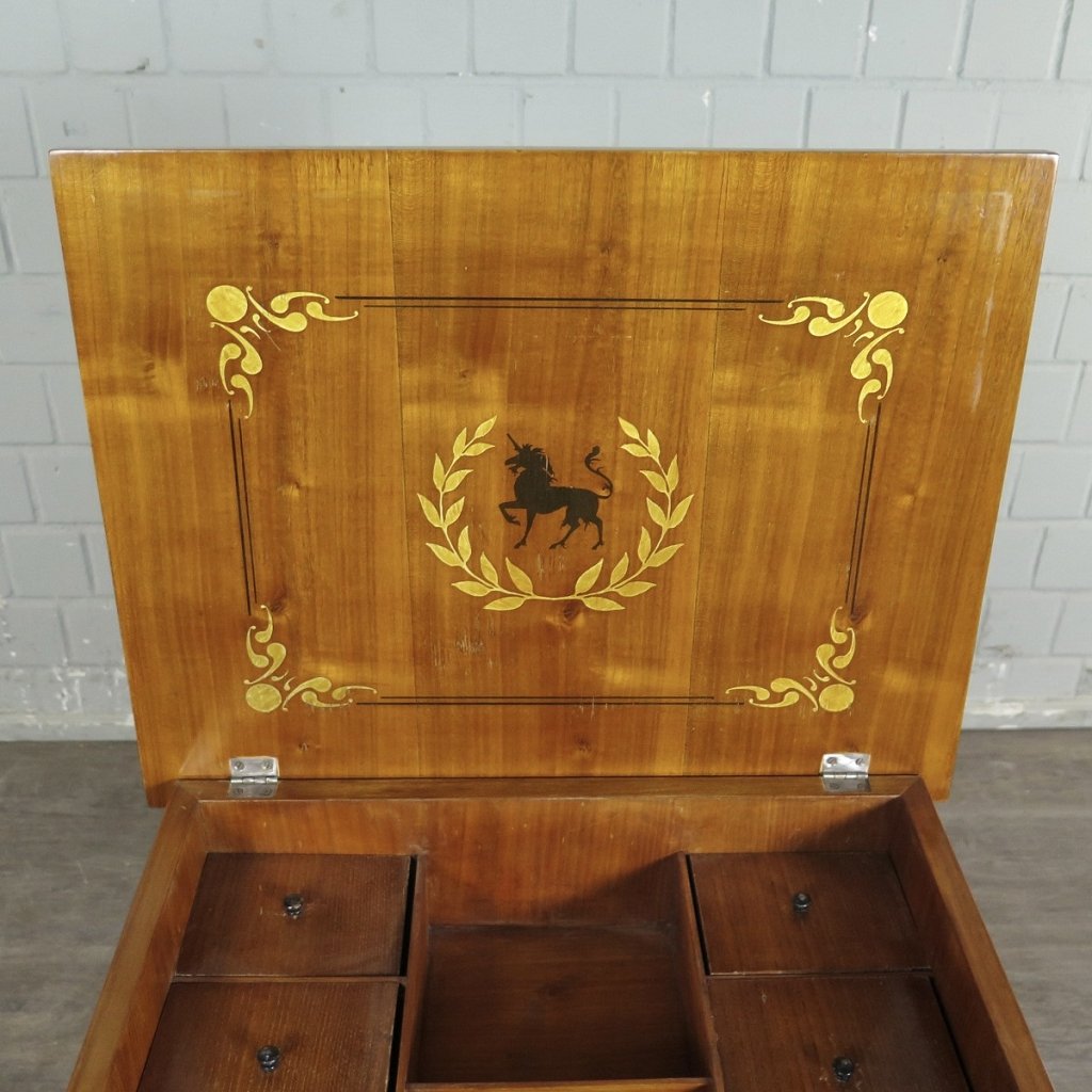Nähtisch Biedermeier 1840 Kirschbaum