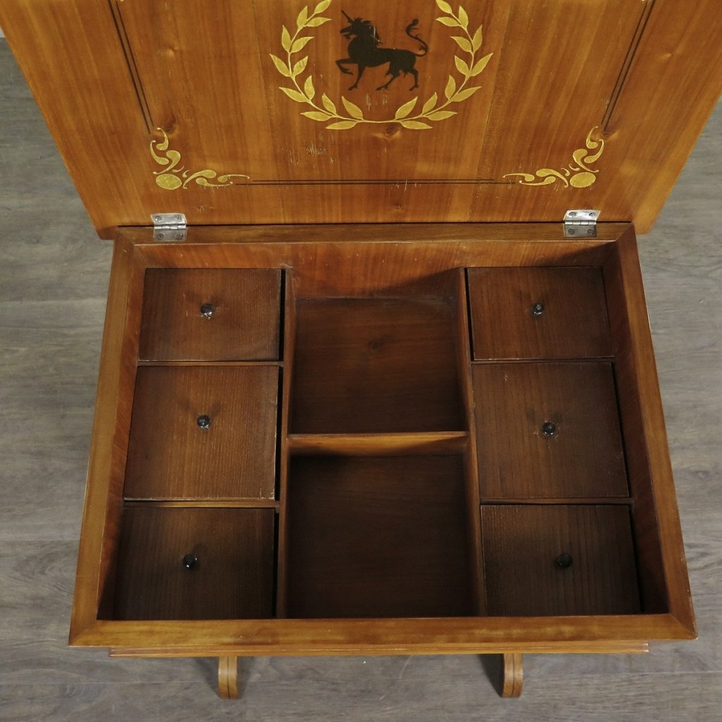 Nähtisch Biedermeier 1840 Kirschbaum