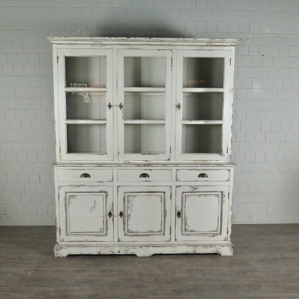 Vitrine Bücherschrank Old France Teakholz 1,80 m