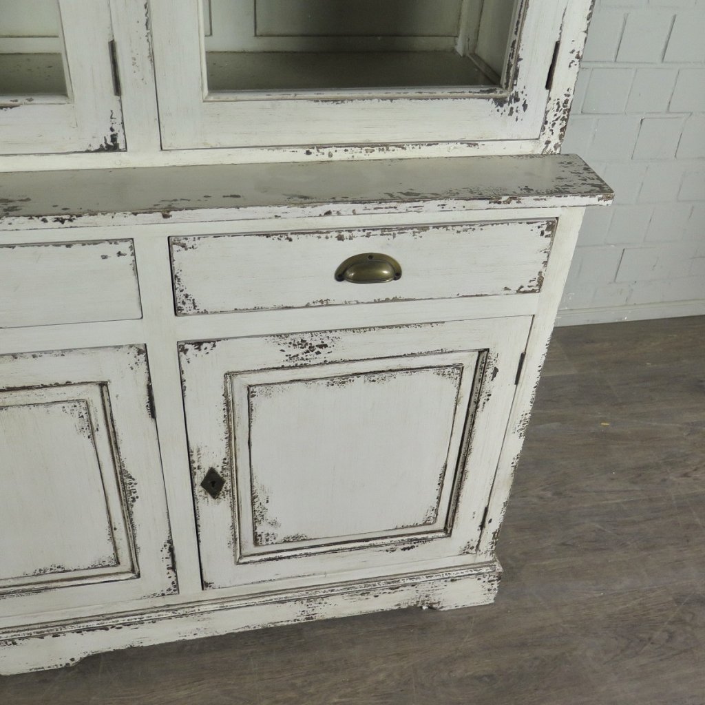 Vitrine Bücherschrank Old France Teakholz 1,80 m