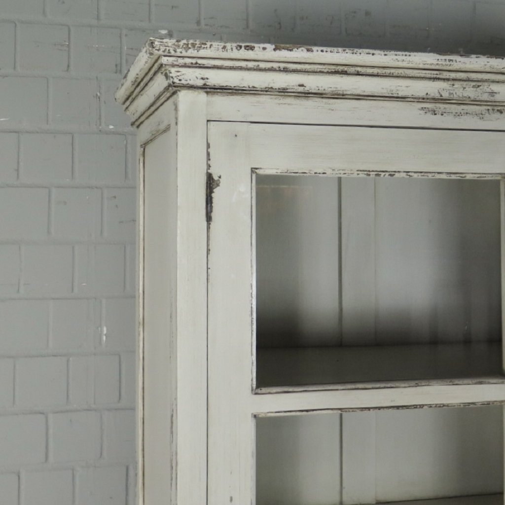 Vitrine Bücherschrank Old France Teakholz 1,80 m