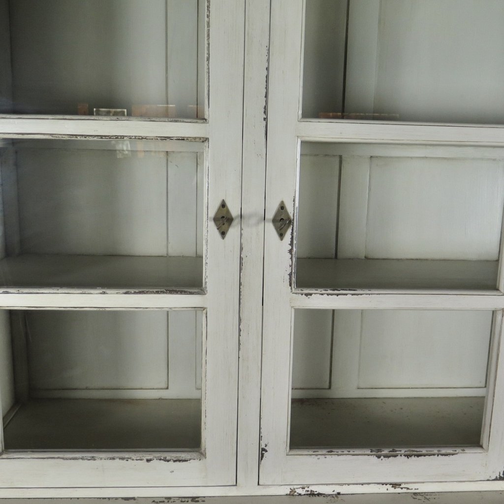 Vitrine Bücherschrank Old France Teakholz 1,80 m