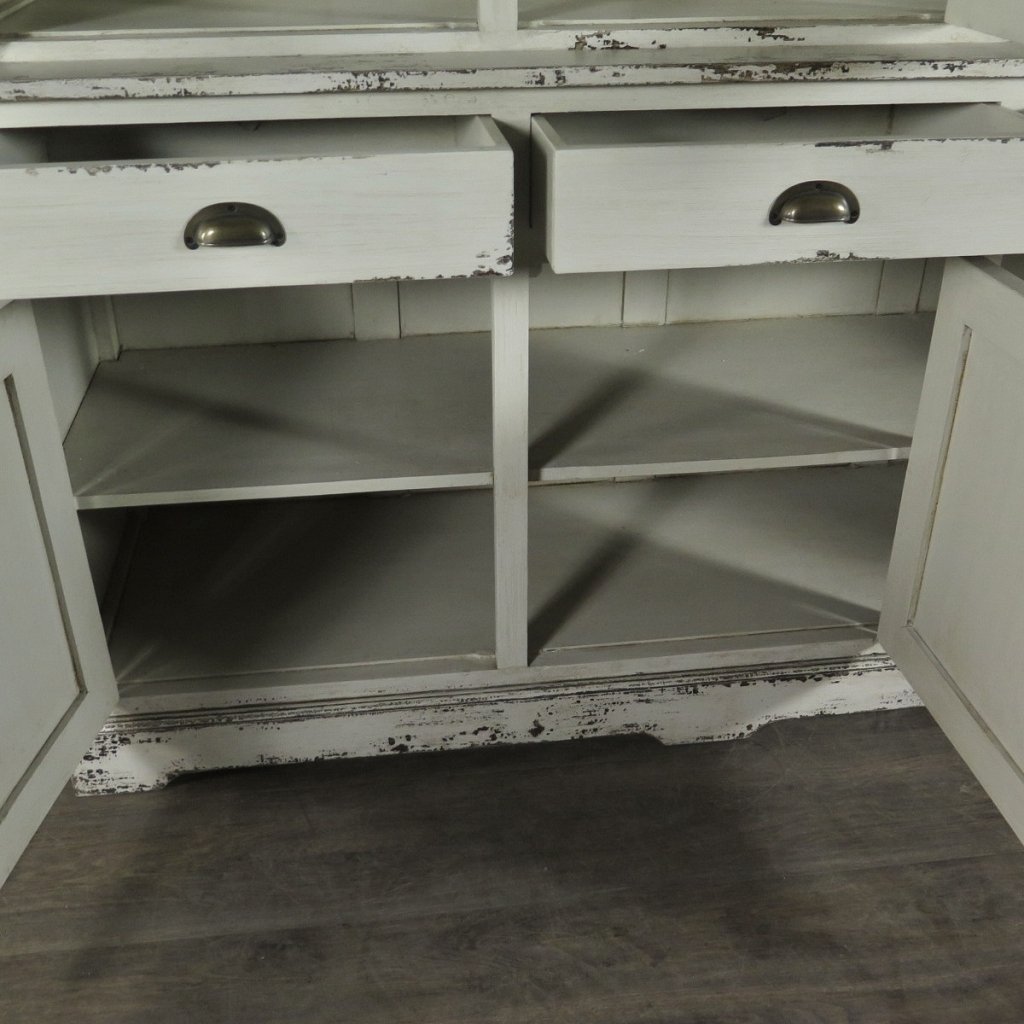Vitrine Bücherschrank Old France Teakholz 1,80 m