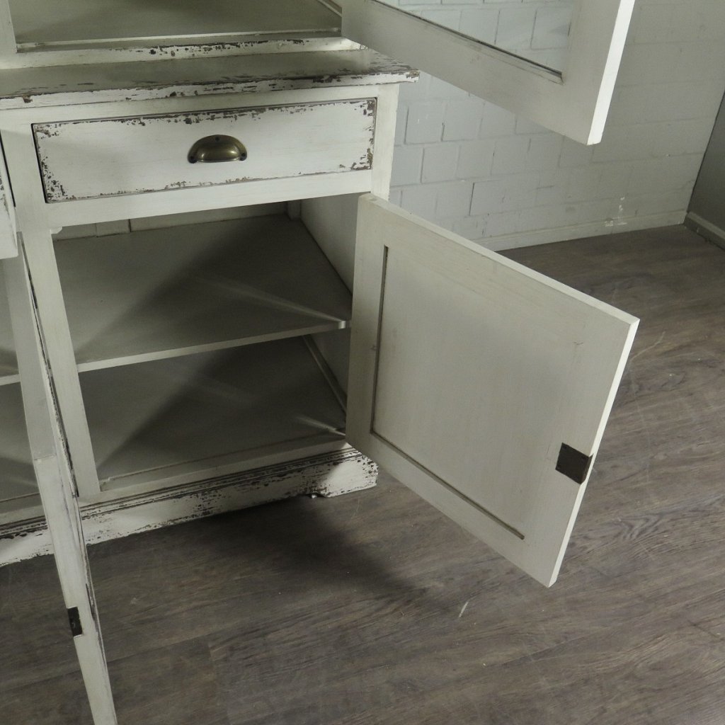Vitrine Bücherschrank Old France Teakholz 1,80 m