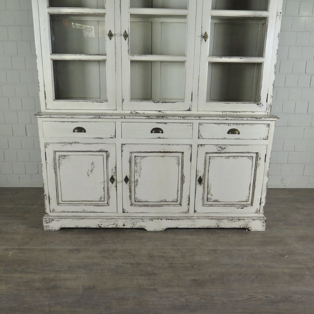 Vitrine Bücherschrank Old France Teakholz 1,80 m