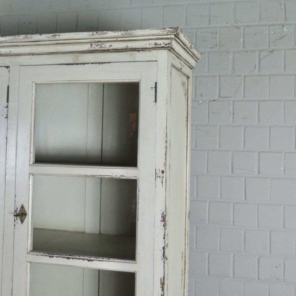 Vitrine Bücherschrank Old France Teakholz 1,80 m