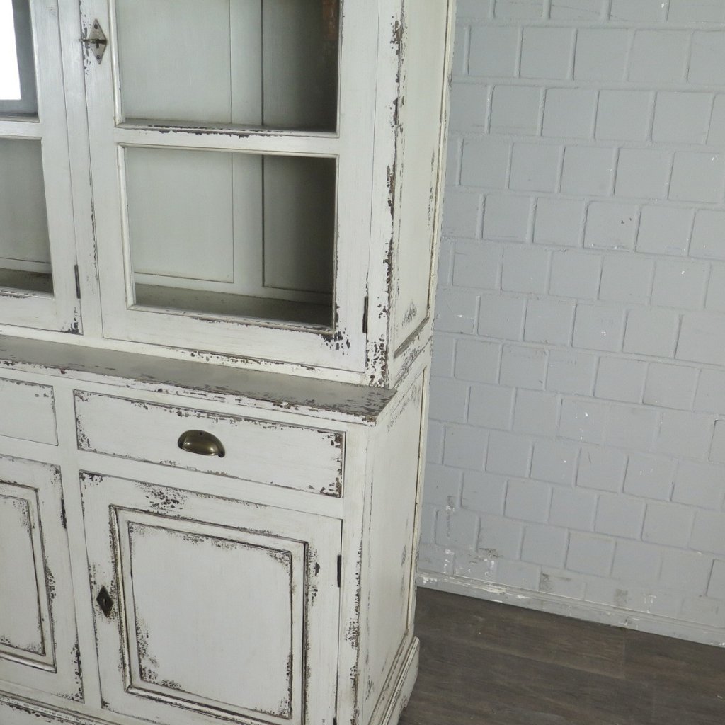 Vitrine Bücherschrank Old France Teakholz 1,80 m