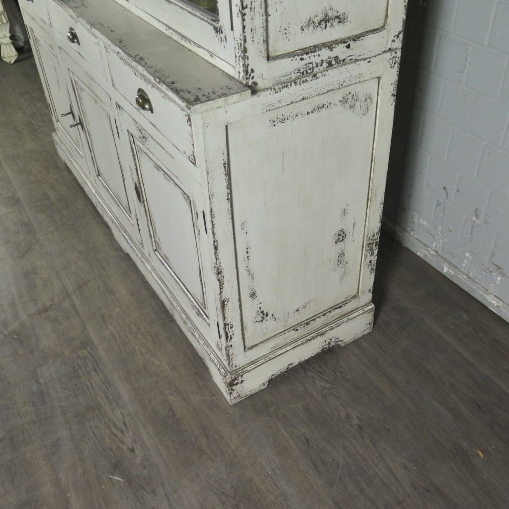 Vitrine Bücherschrank Old France Teakholz 1,80 m
