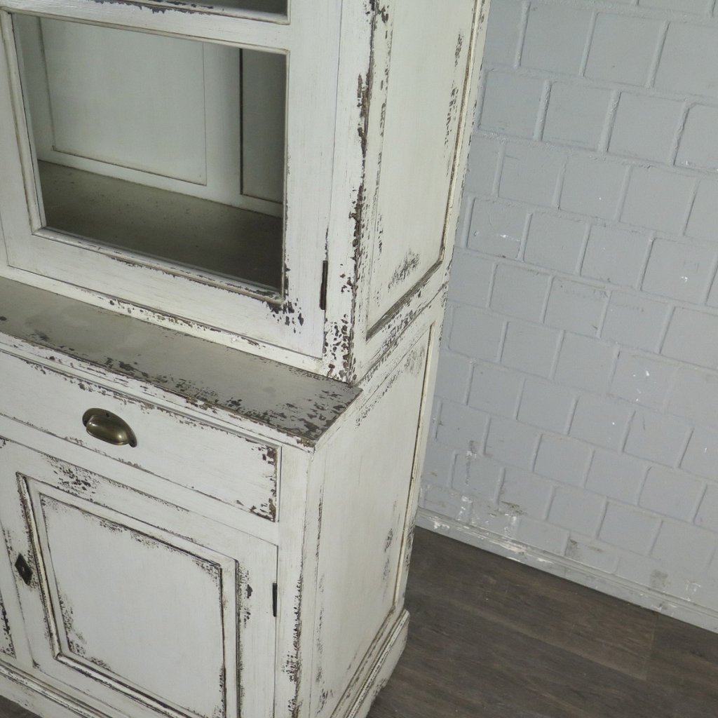 Vitrine Bücherschrank Old France Teakholz 1,80 m