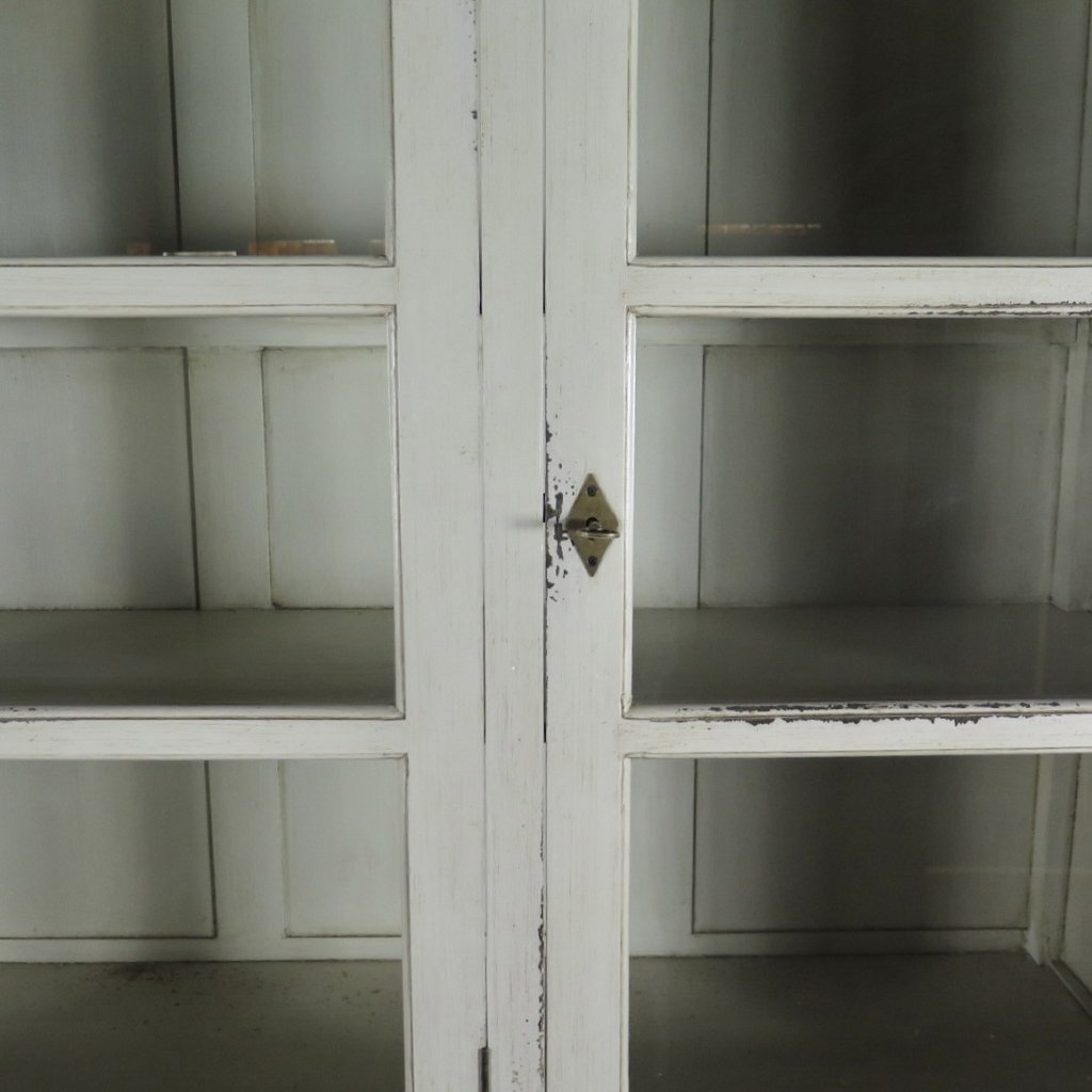 Vitrine Bücherschrank Old France Teakholz 1,80 m