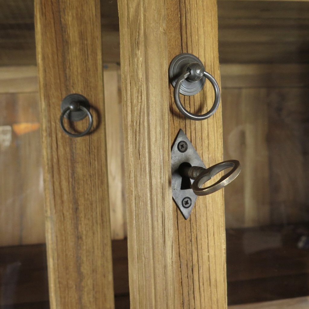 Vitrine Bücherschrank Teakholz 2,12 m