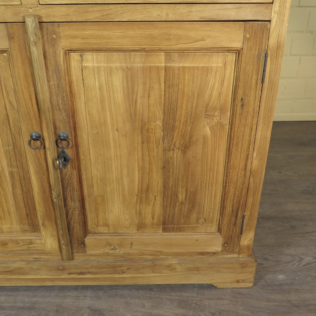 Vitrine Bücherschrank Teakholz 2,12 m