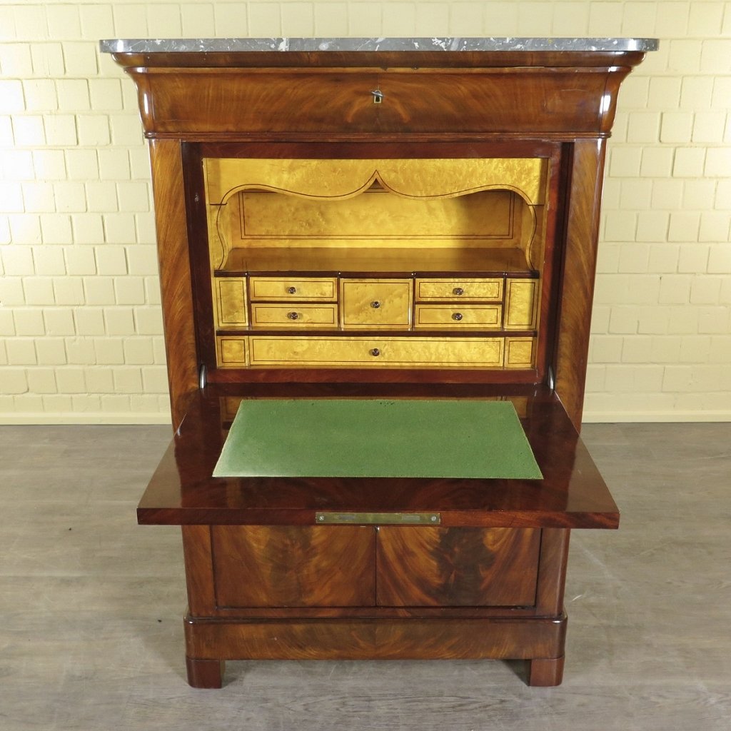 Sekretär Biedermeier 1840 Mahagoni