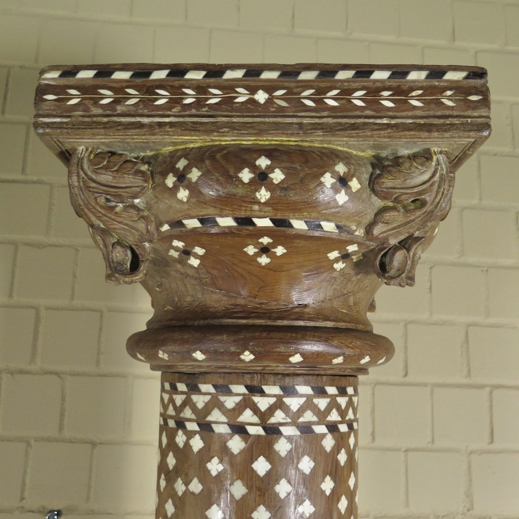 Säulen Säule Pfeiler 1910 Teakholz Set