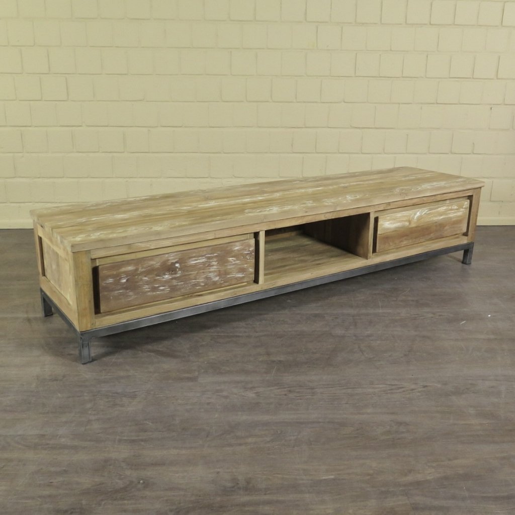 TV-Möbel Lowboard Teakholz 1,80 m
