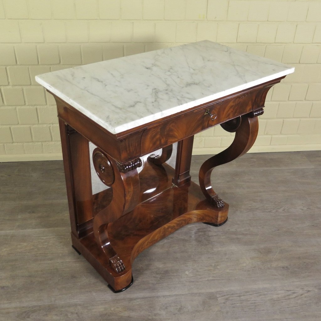 Wandtisch Konsolentisch Biedermeier 1820 Mahagoni  