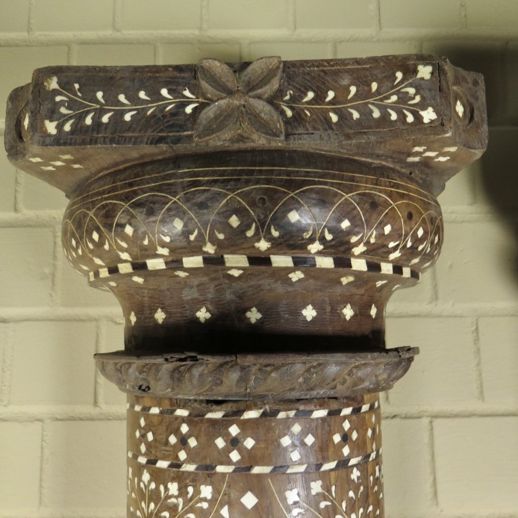 Säulen Säule Pfeiler 1910 Teakholz Set